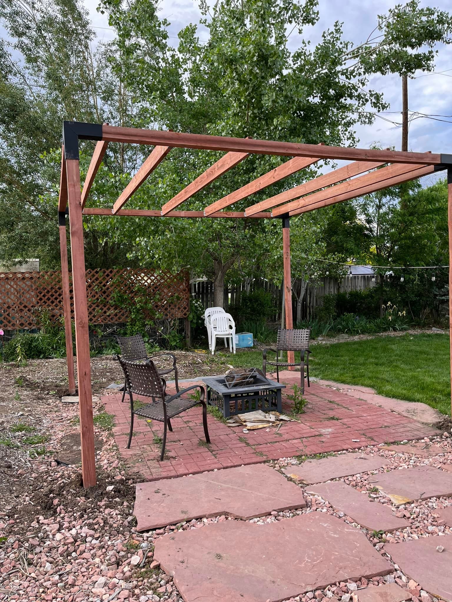 Custom pergola installation